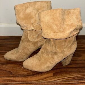 Women's Tan Suede Ankle Boots